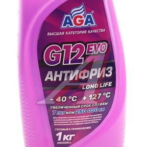 Изображение 3, AGA328LL Антифриз фиолетовый -40C 1кг Antifreeze G12 evo AGA
