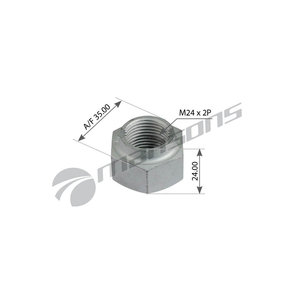 Изображение 1, 300.198 Гайка BPW стремянки (M24x2/SW36) MANSONS