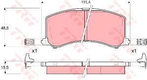 Изображение 2, GDB3091 Колодки тормозные SUZUKI Baleno передние (4шт.) TRW