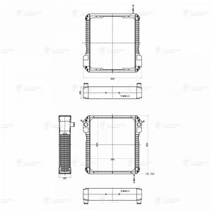 Изображение 2, LRc3108 Радиатор JCB 3CX/4CX 2WS (дв.1004-4/4T, 1104C-44/44T, Dieselmax444) алюминиевый LUZAR