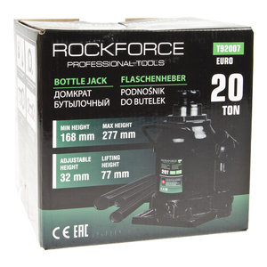 Изображение 3, RF-T92007EURO Домкрат бутылочный 20т 168-277мм низкопрофильный ROCKFORCE