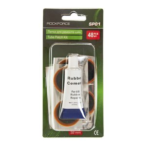 Заплатка для камер 48шт. ROCKFORCE, ,
                                                          фото 1 Изображение 1, RF-SP01 Заплатка для камер 48шт. ROCKFORCE