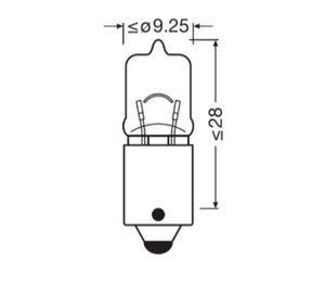 Изображение 5, 64132 Лампа 12V H6W BAX9s OSRAM