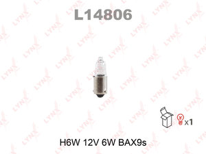 Изображение 1, L14806 Лампа 12V H6W BAX9s Super LYNX