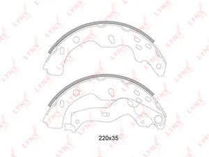 Изображение 1, BS7304 Колодки тормозные SUZUKI SX4 (06-) задние барабанные (4шт.) LYNX