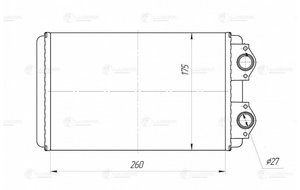 Изображение 4, LRH0320 Радиатор отопителя ГАЗ-3111 алюминиевый LUZAR