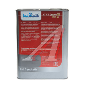 Изображение 2, 8809059408520 Масло трансмиссионное GT ATF Dexron VI Plus синт.4л GT OIL