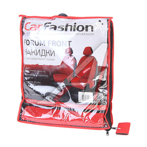 Изображение 3, 21246 Авточехлы (майка) на передние сиденья полиэстер красные (4 предм.) Forum Front CARFASHION