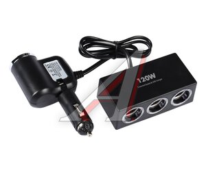 Изображение 1, NO.1527 Разветвитель прикуривателя 4-х гнездовой 12-24V 1USB OLESSON