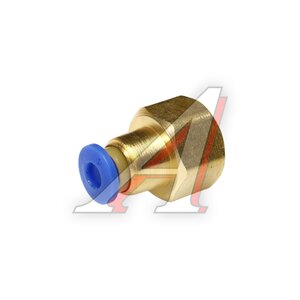 Изображение 1, ER-SPCF04-02 Соединитель трубки ПВХ, полиамид d=4мм (внутренняя резьба) 1/4" прямой металлический ЭВРИКА