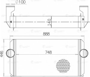 Изображение 4, LRIC0604 Охладитель К-744Р3, К9000 (дв.OM460LA, OM457LA) алюминиевый LUZAR