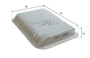 Изображение 3, AG355ECO Фильтр воздушный MITSUBISHI ASX, Grandis (04-), Outlander (12-) GOODWILL