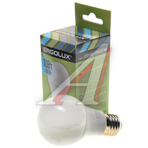 Изображение 1, LED-A60-10W-E27-4K Лампа светодиодная Е27 А60 10W (80W) 220V холодный ERGOLUX