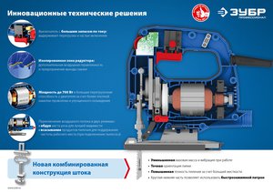 Изображение 11, ЛП-500 К Лобзик 500Вт 600-3000об/мин. дерево-65мм ЗУБР