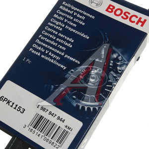 Изображение 3, 1987947944 Ремень приводной поликлиновой 6PK1153 BOSCH