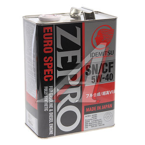 Изображение 1, 1849004 - не использовать Масло моторное IDEMITSU ZEPRO EURO SPEC SN/CF 5W40 синт.4л