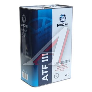 Изображение 1, 4637509 Масло трансмиссионное ATF 3 DEXRON III синт.4л MICHI