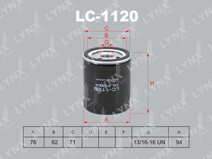 Изображение 1, LC1120 Фильтр масляный LAND ROVER Freelander (98-06) (1.8) LYNX