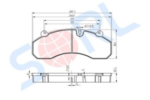Изображение 2, HM4911 Колодки тормозные SITRAK HOWO A7 (09-) передние (4шт.) SORL