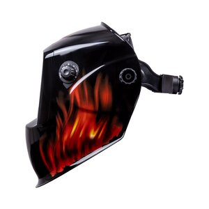 Маска сварщика регулировка затемнения (хамелеон) Огонь FOXWELD, 3467,
                                                          фото 3 Изображение 3, КОРУНД-2 (ф-р 7100V) Маска сварщика регулировка затемнения (хамелеон) Огонь FOXWELD