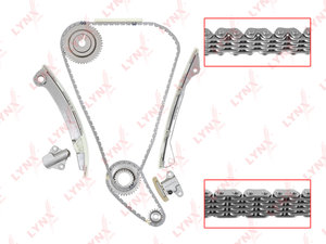 Изображение 1, TK0029 Комплект цепи ГРМ NISSAN (дв.MR20DE) (2.0) (2 цепи+башмак натяж+2 успокоит+2 натяж+3 звезды) LYNX