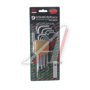 Изображение 3, RF-50913 Набор ключей TORX TS10-TS50 Г-образных 5-лучевых 9 предметов с отверстием в держателе ROCKFORCE