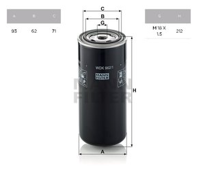 Изображение 3, WDK962/1 Фильтр топливный ЯМЗ-534 тонкой очистки ЕВРО-4 MANN