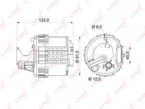 Изображение 1, LF364M Фильтр топливный MITSUBISHI Outlander (02-) LYNX