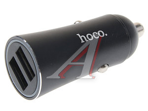 Изображение 1, Z30А black Устройство зарядное в прикуриватель 2USB 12V HOCO