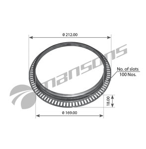 Изображение 1, 200.030 Кольцо АБС DAF XF95, XF105, CF65, CF85 (168x212x18) MANSONS