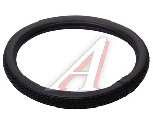 Изображение 2, OPLS1501 Оплетка руля (M) 37-39см черная кожа Montana SENATOR