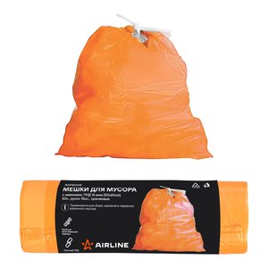 Изображение 1, ADPB008 Мешки для мусора 30л (50*60см) AIRLINE