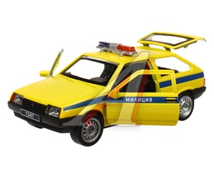 Изображение 3, 2108-12-SLPOL-YE Модель мотоцикла LADA-2108 "СПУТНИК" (полиция) металлическая (свет,  звук) ТЕХНОПАРК
