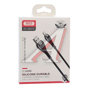 Изображение 1, NB218 2.4A Black Кабель iPhone (5-) 2.4A 1м черный XO