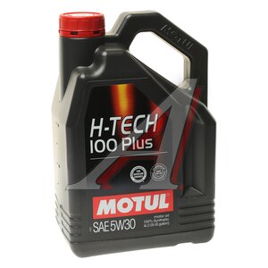 Изображение 1, 112142 Масло моторное H-TECH 100 PLUS 5W30 SP 5W30 синт.4л MOTUL