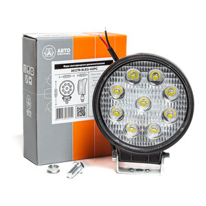 Изображение 5, AE27R-9LED-42PC АЕ Фара рабочего света круглая 115х142x42мм 27W 9LED (рассеянный свет) AVTOELECTRICA