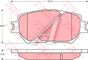 Изображение 3, GDB3314 Колодки тормозные TOYOTA Camry (00-) передние (4шт.) TRW