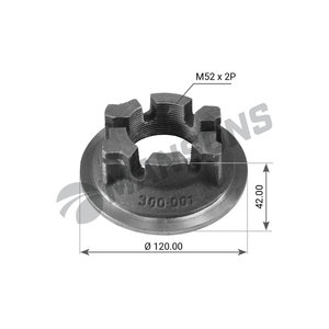 Изображение 1, 300.001 Гайка BPW ступицы корончатая (М52х2хD120) MANSONS