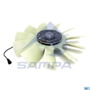 Изображение 1, 034.246-01 Вентилятор VOLVO FH12, 16 охлаждения радиатора с муфтой (d=750мм) SAMPA