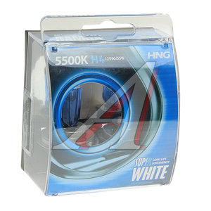 Изображение 1, 12443SW2 Лампа 12V H4 60/55W P43t 5500К бокс (2шт.) Super White HNG