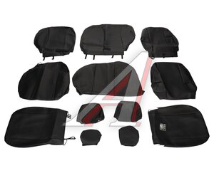 Изображение 1, ACCS-L-54 Авточехлы CHEVROLET Niva (16-17) экокожа черные комплект Лима AIRLINE