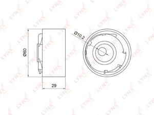 Изображение 3, PB1029 Ролик натяжной ВАЗ-2170 ремня ГРМ LYNX