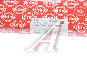 Изображение 5, 493.330 Сальник коленвала DAF F85/95XF передний (100x124x12) ELRING