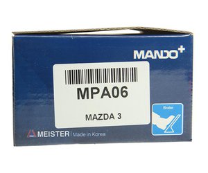 Изображение 4, MPA06 Колодки тормозные FORD Focus 2 MAZDA 3 VOLVO передние (4шт.) MANDO