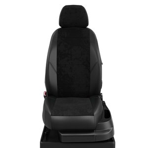 Изображение 1, CH03-0301-EC14 Авточехлы CHEVROLET Lanos (05-) экокожа-алькантара задняя спинка 40х60 черные комплект AVTOLIDER