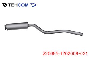 Изображение 1, 220695-1202008Н Резонатор УАЗ-220695 дв.ЗМЗ-409 ЕВРО-3 нержавеющая сталь ТЕХКОМ