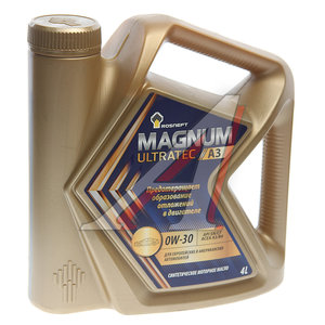 Изображение 1, 40816842 Масло моторное MAGNUM Ultratec A3 0W30 SN/CF/A3/B4 синт.4л РОСНЕФТЬ
