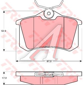 Изображение 4, GDB1330 Колодки тормозные VW AUDI SEAT SKODA задние (4шт.) TRW