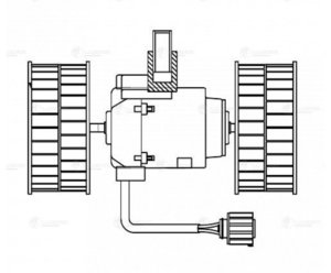 Изображение 4, LFh2704 Мотор отопителя SCANIA 4 series (95-) в сборе с крыльчаткой LUZAR