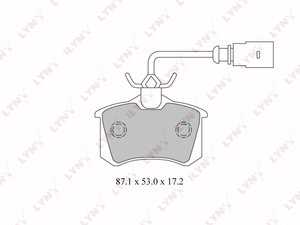 Изображение 1, BD3025 Колодки тормозные VW Transporter (90-) задние (4шт.) LYNX